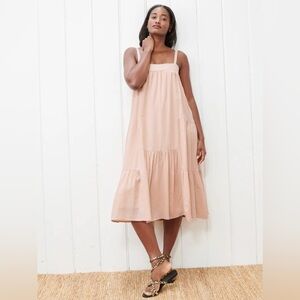 Jenni Kayne Seesucker Summer Dress in Blush